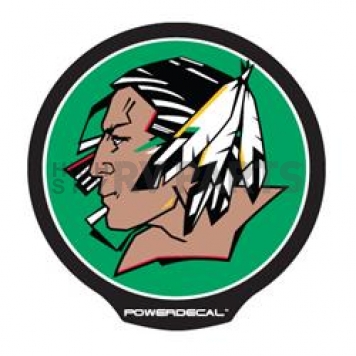 POWERDECAL Decal - University Of North Dakota Fighting Sioux Logo Black Plastic 4-1/2 Inch - PWR410601