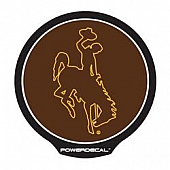 POWERDECAL Decal - University Of Wyoming Cowboys Logo Black Plastic 4-1/2 Inch - PWR520101