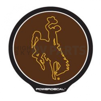 POWERDECAL Decal - University Of Wyoming Cowboys Logo Black Plastic 4-1/2 Inch - PWR520101