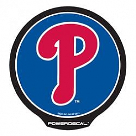 POWERDECAL Decal - Philadelphia Phillies Logo Black Plastic 4-1/2 Inch - PWR5901