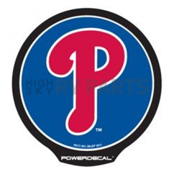 POWERDECAL Decal - Philadelphia Phillies Logo Black Plastic 4-1/2 Inch - PWR5901
