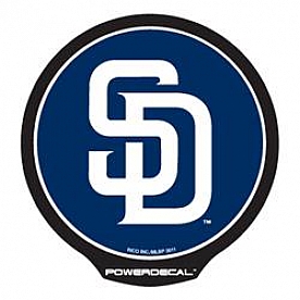 POWERDECAL Decal - San Diego Padres Logo Black Plastic 4-1/2 Inch - PWR6201