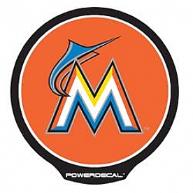 POWERDECAL Decal - Miami Marlins Plastic 4-1/2 Inch - PWR6502