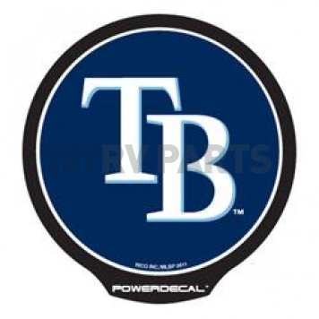 POWERDECAL Decal - Tampa Bay Rays Logo Black Plastic 4-1/2 Inch - PWR6601
