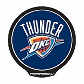 POWERDECAL Decal - Oklahoma City Thunder Logo Black Plastic 4-1/2 Inch - PWR68001