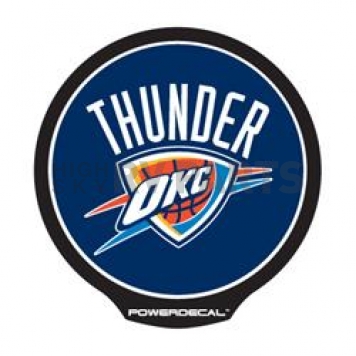 POWERDECAL Decal - Oklahoma City Thunder Logo Black Plastic 4-1/2 Inch - PWR68001