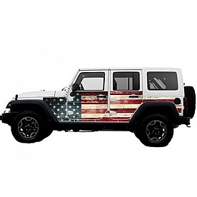MEK Magnets Body Protector Kit - Matte Cast Vinyl Wrapped Magnet Panel American Flag - 4001