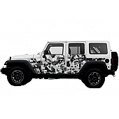 MEK Magnets Body Protector Kit - Matte Cast Vinyl Wrapped Magnet Panel Winter Camouflage - 4003