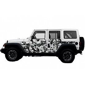 MEK Magnets Body Protector Kit - Matte Cast Vinyl Wrapped Magnet Panel Winter Camouflage - 4003