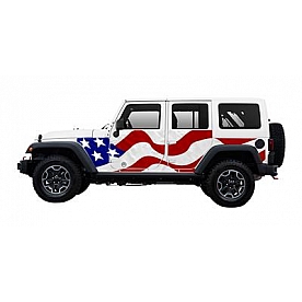MEK Magnets Body Protector Kit - Matte Cast Vinyl Wrapped Magnet Panel American Flag - 4009