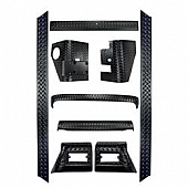 Rugged Ridge Body Protector Kit - Diamond Plated Thermoplastic Black - 1165060