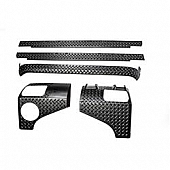Rugged Ridge Body Protector Kit - Diamond Plated Thermoplastic Black - 1165151