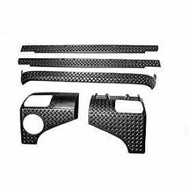 Rugged Ridge Body Protector Kit - Diamond Plated Thermoplastic Black - 1165151
