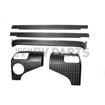 Rugged Ridge Body Protector Kit - Diamond Plated Thermoplastic Black - 1165151