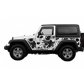 MEK Magnets Body Protector Kit - Matte Cast Vinyl Wrapped Magnet Panel Winter Camouflage - 2003