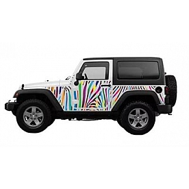 MEK Magnets Body Protector Kit - Matte Cast Vinyl Wrapped Magnet Panel Neon Color Zebra - 2006