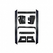 Rugged Ridge Body Protector Kit - Diamond Plated Thermoplastic Black - 1165050
