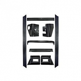 Rugged Ridge Body Protector Kit - Diamond Plated Thermoplastic Black - 1165050