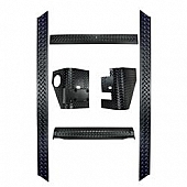 Rugged Ridge Body Protector Kit - Diamond Plated Thermoplastic Black - 1165051
