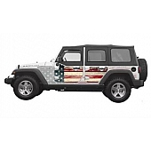 MEK Magnets Body Protector Kit - Matte Cast Vinyl Wrapped Magnet Panel American Flag - 4101