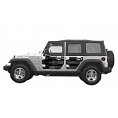 MEK Magnets Body Protector Kit - Matte Cast Vinyl Wrapped Magnet Panel Black Flag - 4107