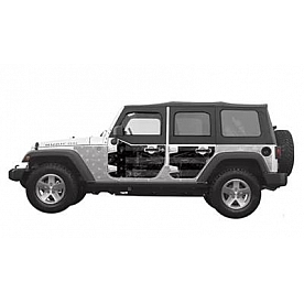 MEK Magnets Body Protector Kit - Matte Cast Vinyl Wrapped Magnet Panel Black Flag - 4107