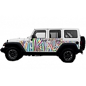 MEK Magnets Body Protector Kit - Matte Cast Vinyl Wrapped Magnet Panel Neon Color Zebra - 4006