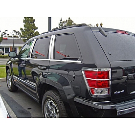 TFP (International Trim) Body Pillar Cover - Polished Stainless Steel Silver Set of 8 - 17825PPT