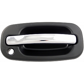 Help! By Dorman Exterior Door Handle - Plastic Silver Insert With Black Trim Single - 80549