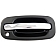 Help! By Dorman Exterior Door Handle - Plastic Silver Insert With Black Trim Single - 80549