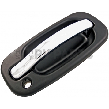 Help! By Dorman Exterior Door Handle - Plastic Silver Insert With Black Trim Single - 80549-2