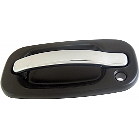 Help! By Dorman Exterior Door Handle - Plastic Silver Insert With Black Trim Single - 80550