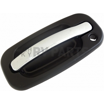 Help! By Dorman Exterior Door Handle - Plastic Silver Insert With Black Trim Single - 80550-2