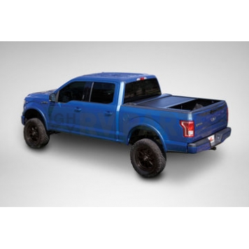 Leer Tonneau Cover Hard Manual Retractable Black Matte Aluminum - RLCA03A25