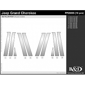 B & I Fender Body Pillar Cover PP28095