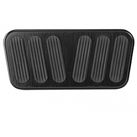 Lokar Performance Brake Pedal Pad - Aluminum With Rubber Insert Black - XBAG6080