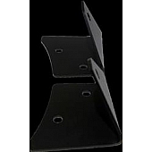 Rigid Lighting Windshield Hinge Light Bracket - Stainless Steel Black Set Of 2 - 40139