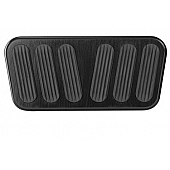 Lokar Performance Brake Pedal Pad - Aluminum With Rubber Insert Black - XBAG6086