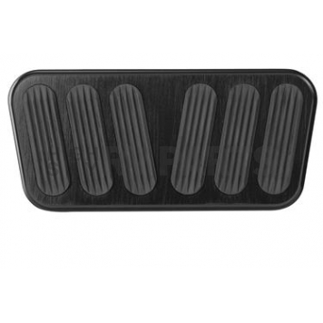 Lokar Performance Brake Pedal Pad - Aluminum With Rubber Insert Black - XBAG6086