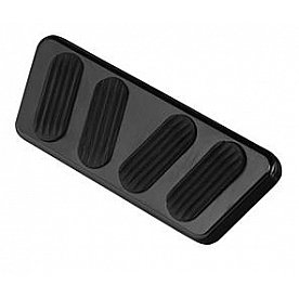 Lokar Performance Brake Pedal Pad - Aluminum With Rubber Insert Black - XBAG6123