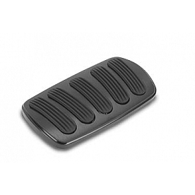 Lokar Performance Brake Pedal Pad - Aluminum With Rubber Insert Black - XBAG6131