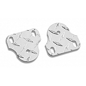 Warrior Products Windshield Bracket - Aluminum Silver Set Of 2 - 1530