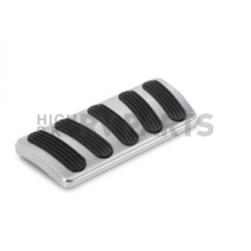 Lokar Performance Brake Pedal Pad - Aluminum With Rubber Insert Silver With Black Insert - BAG6167
