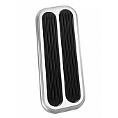 Lokar Performance Accelerator Pedal Pad - Aluminum Silver And Black - BAG6173