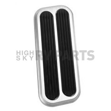 Lokar Performance Accelerator Pedal Pad - Aluminum Silver And Black - BAG6173