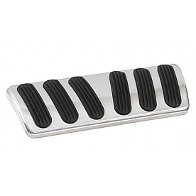 Lokar Performance Brake Pedal Pad - Aluminum Silver Standard - BAG6180