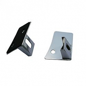 Rugged Ridge Windshield Hinge Light Bracket - Stainless Steel Silver Set Of 2 - 1102803