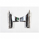 Rugged Ridge Windshield Bracket - Stainless Steel Silver Set Of 2 - 1111203