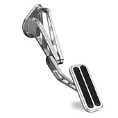 Lokar Performance Accelerator Pedal - Silver Aluminum - BAG6115