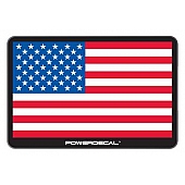 POWERDECAL Decal - American Flag Black Plastic Not Applicable - PWRUSA
